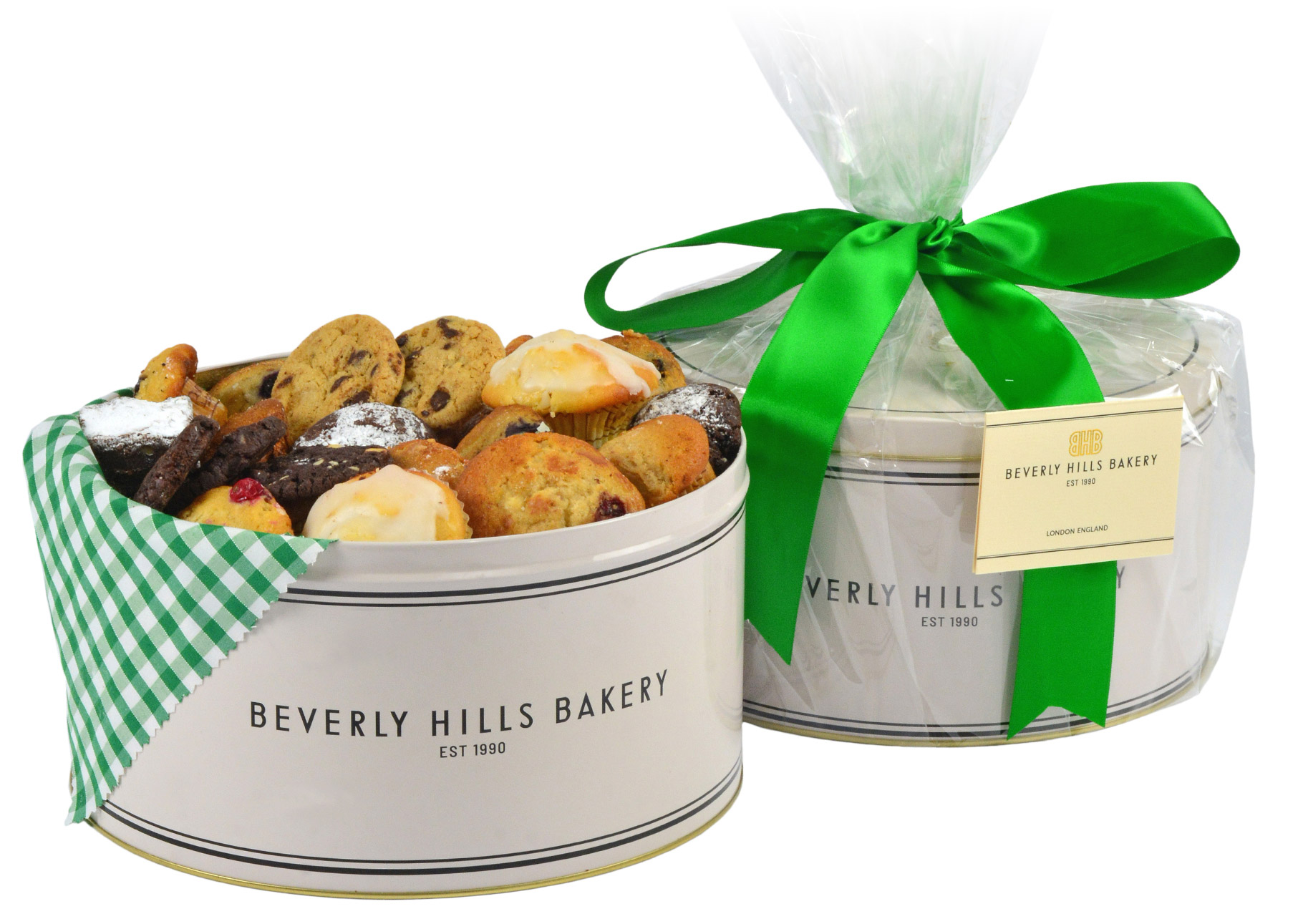 Classic bakery tins delivered in the UK by Beverly Hills Bakery